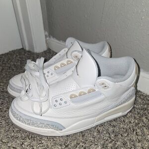 Jordan White and Gray Sneakers